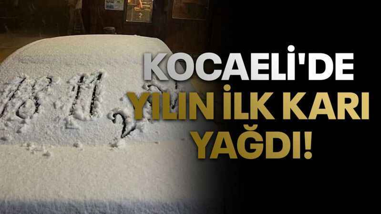 Kocaeli'de yılın ilk karı yağdı!